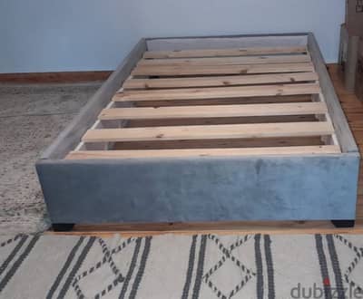 Homzmart Grey Bed 120*195*35 cm EGA. 9091