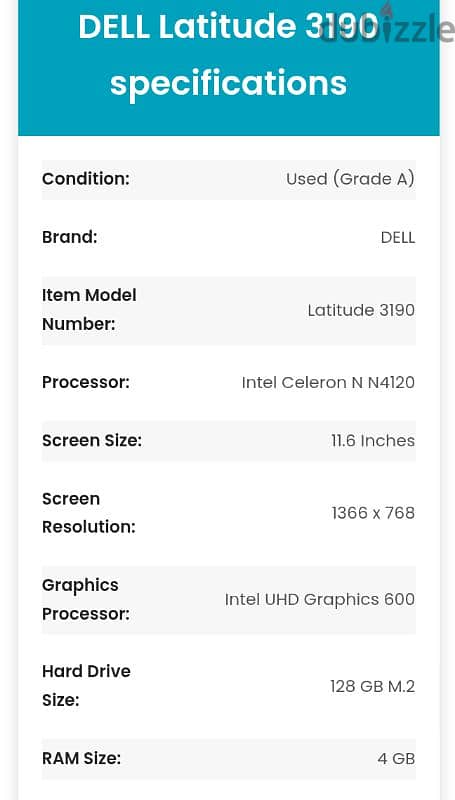 Dell latitude 3190 جديد كالزيرو بدون خدش واحد 4