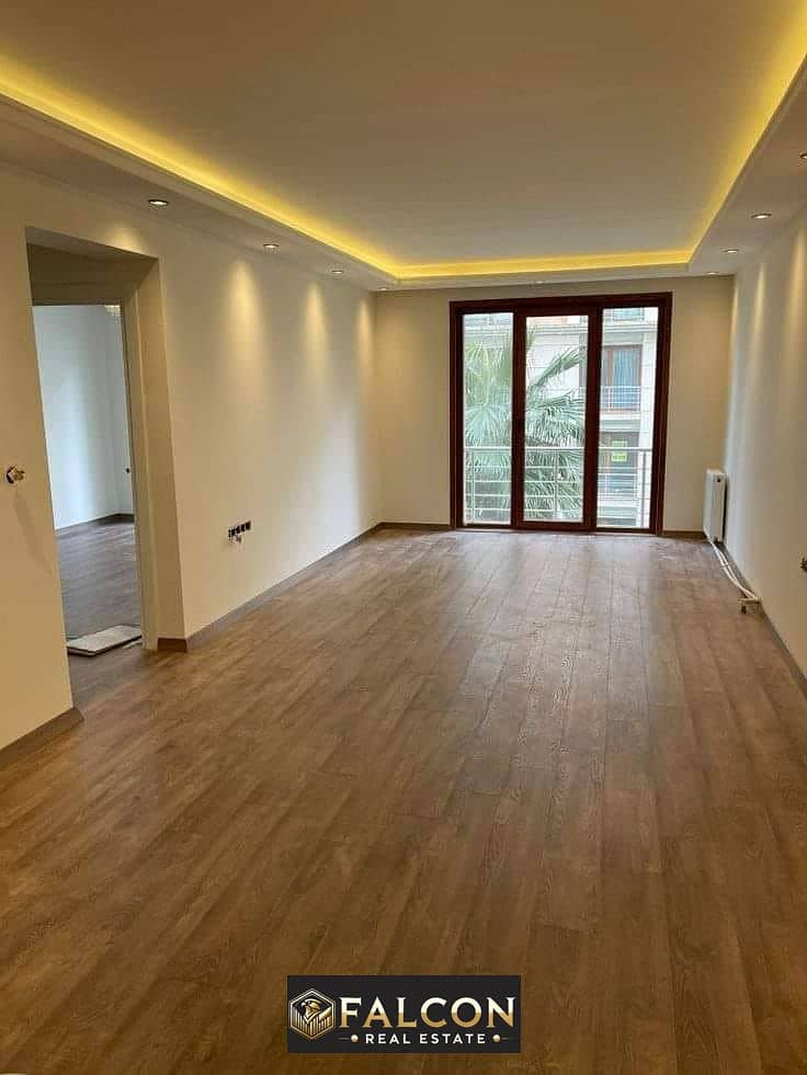 Apartment for sale in the best location and most upscale residential compound, Al-Qazar, The Crest Compound, directly in front of Rehab, Fifth Settlem 0