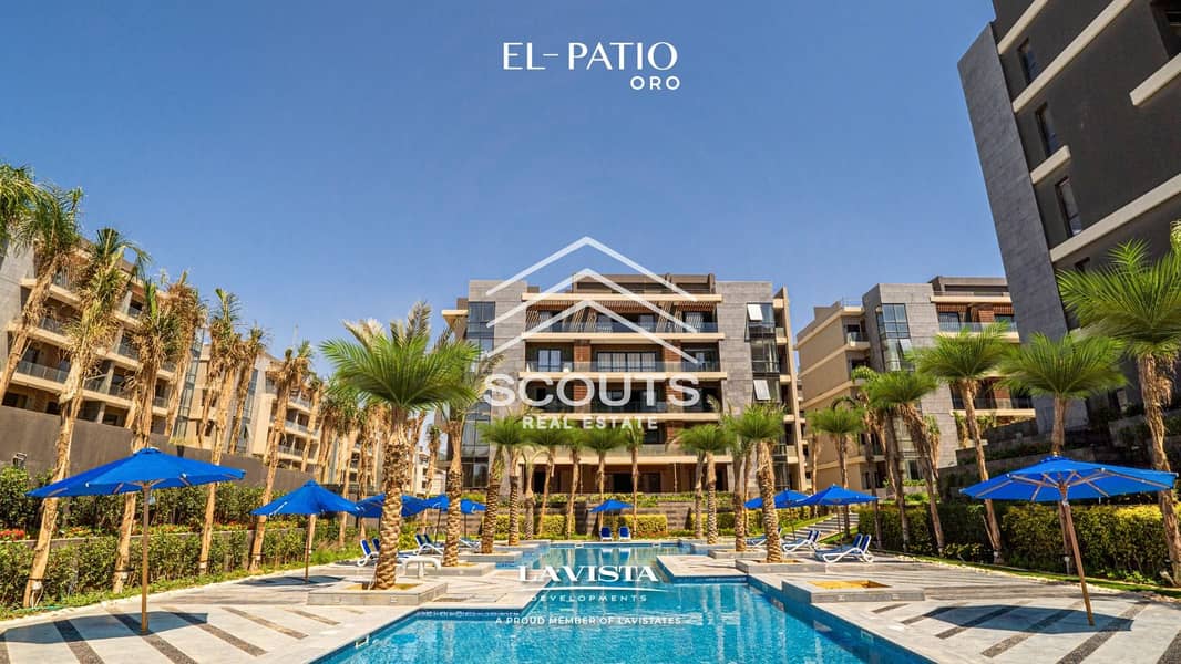 Apartment with private garden, fully finished, immediate receipt, in the Fifth Settlement, La Vista Patio Oro compound, next to the American Universit 0