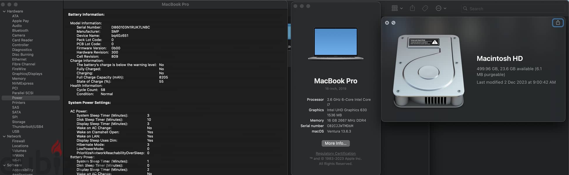 MacBook Pro 2019 16 inch - Cycle 58 7