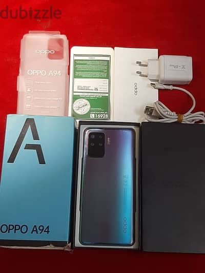 oppo A94 128/8+4 ram بجميع مشتملاته