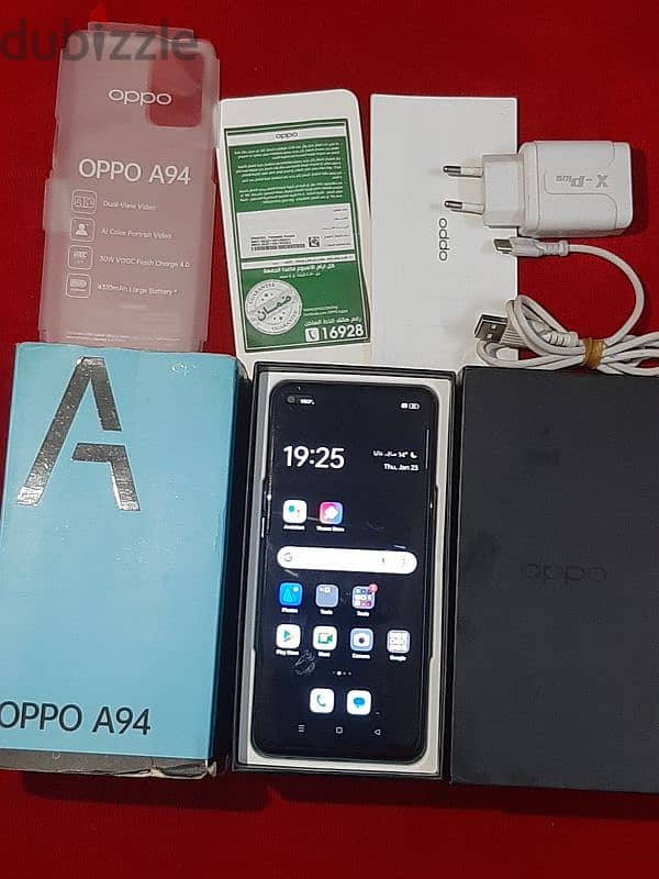 oppo A94 128/8+4 ram بجميع مشتملاته 1