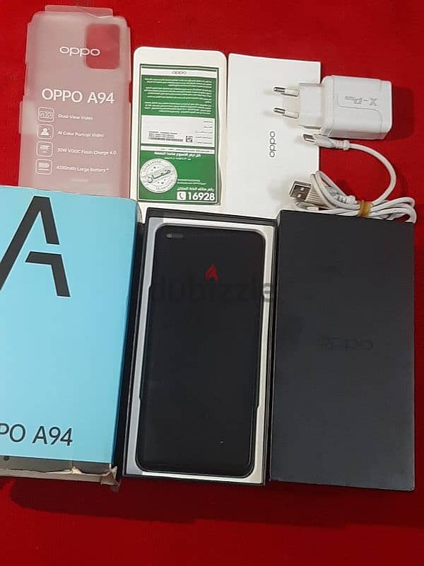 oppo A94 128/8+4 ram بجميع مشتملاته 5