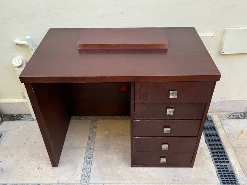 Vintage Mid-Century Modern Desk with Storage 0