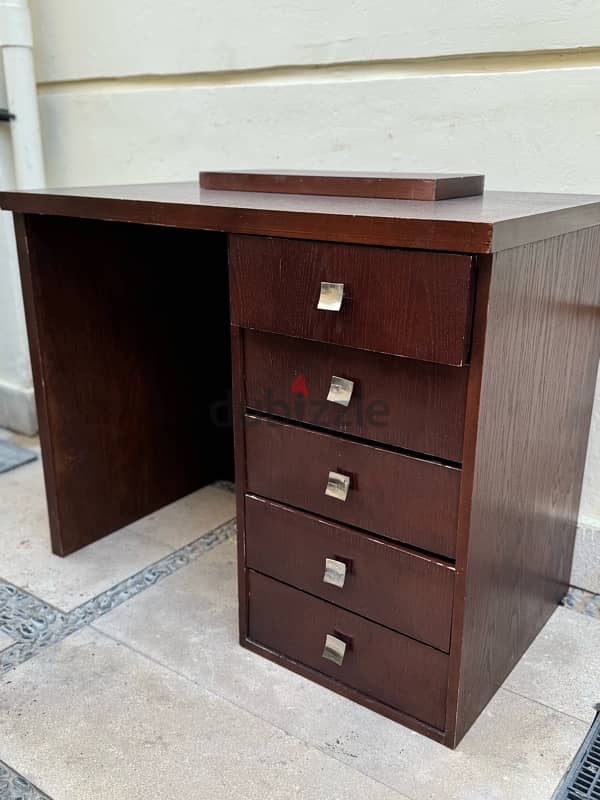 Vintage Mid-Century Modern Desk with Storage 1