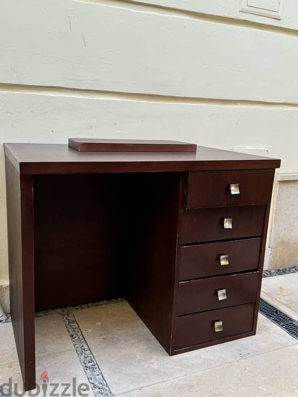 Vintage Mid-Century Modern Desk with Storage 2