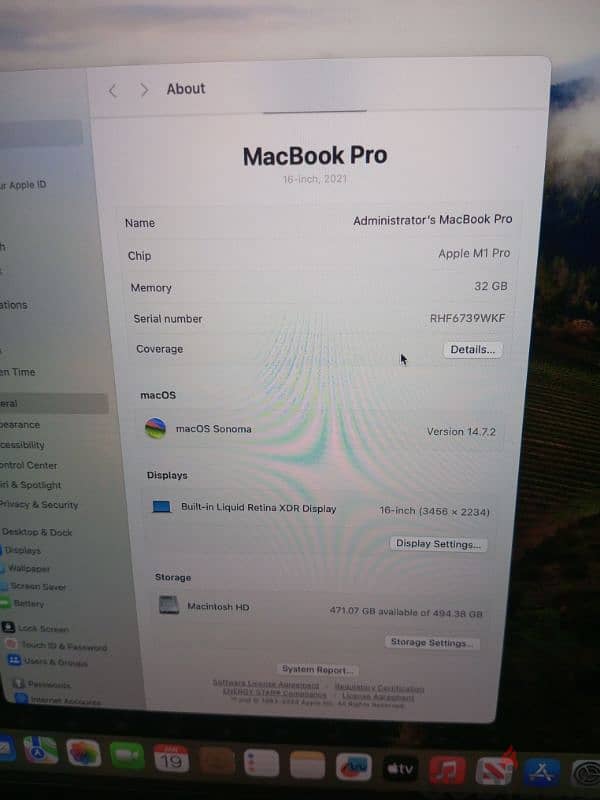 MacBook pro m1 pro 16-inch 1