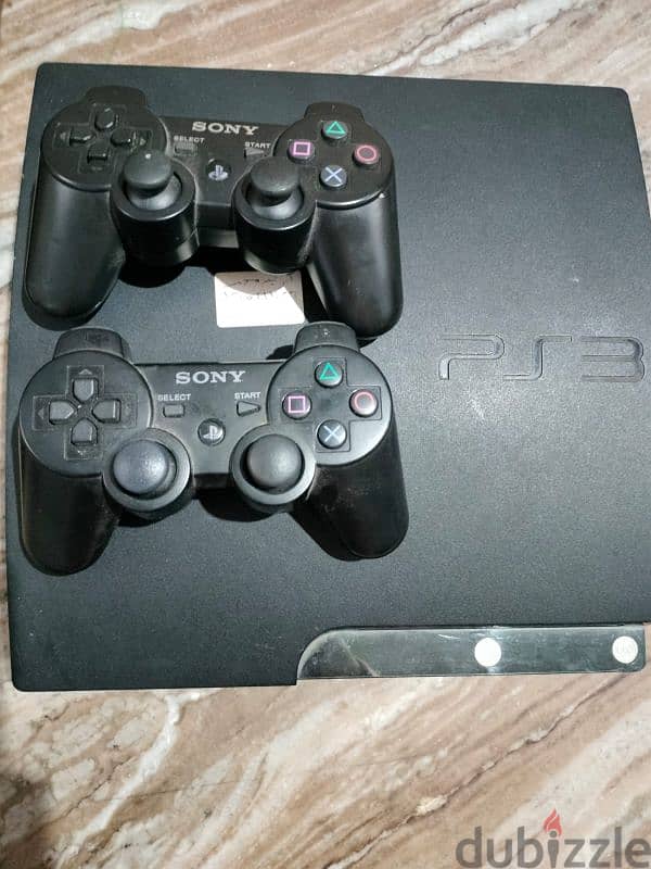 playstation 3 hard 500 Gb.  عليه العاب كتير بدراعين 0