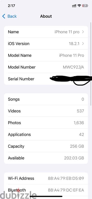 iPhone 11 pro  256G   B100% 13