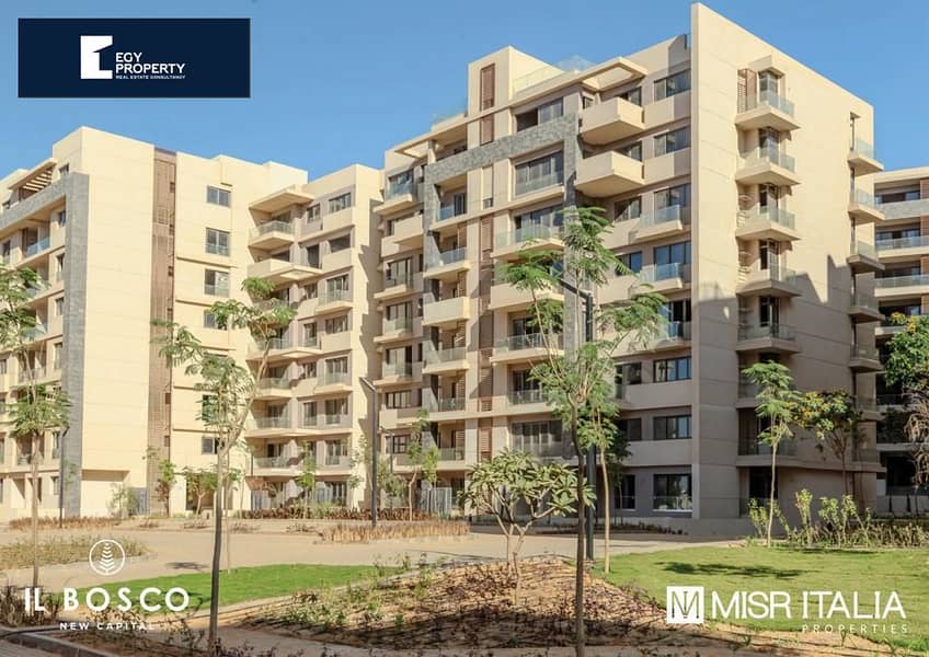 Apartment  Immediate delivery in 10-year installments from Misr Italia for sale in ILBosco Compound 0