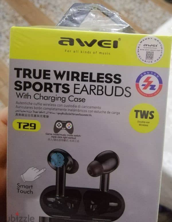 سماعة Awei T29 Wireless Sports Earbuds راحة، قوة، وأداء لا مثيل له! 1