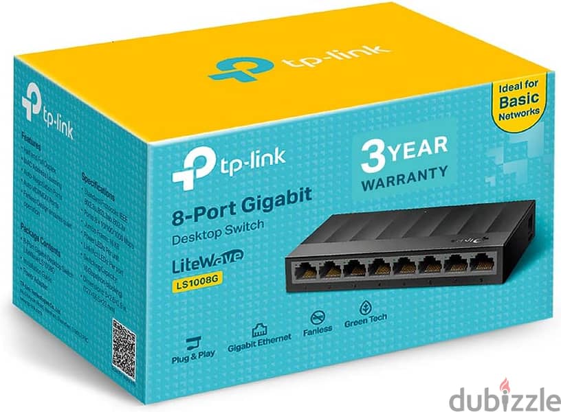 TP LINK LS1008G 8 Switch Unmanaged Gigabit Ethernet 1