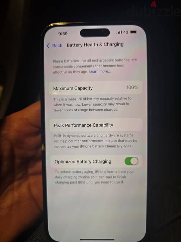 iPhone 14 Pro Max battery 100%  مشتريه من  2B  لسه في الضمان 5