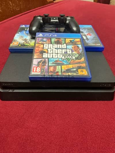 Ps4 slim 500gb with GTAV, Uncharted 4  and Horizon Zero dawn