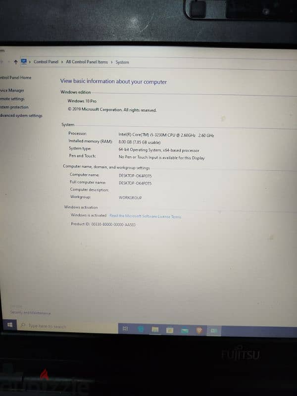 لابتوب Fujitsu للبيع 1