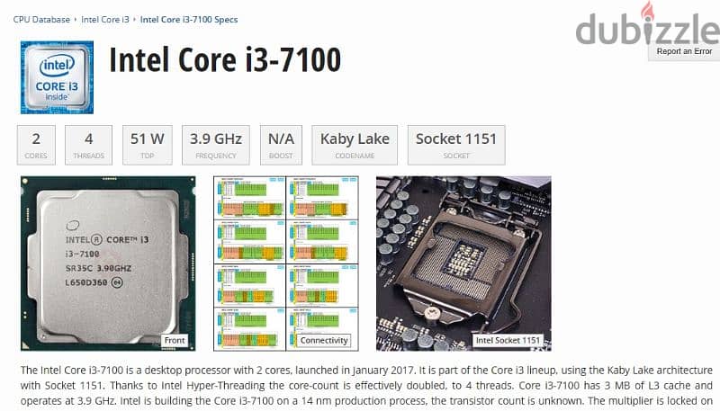 Processor Intel Core i3-7100 0