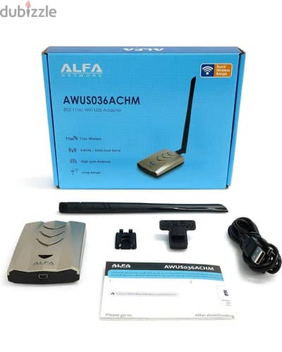 ALFA AWUS036ACHM High Power Adapter كرت الفا بعيد المدى