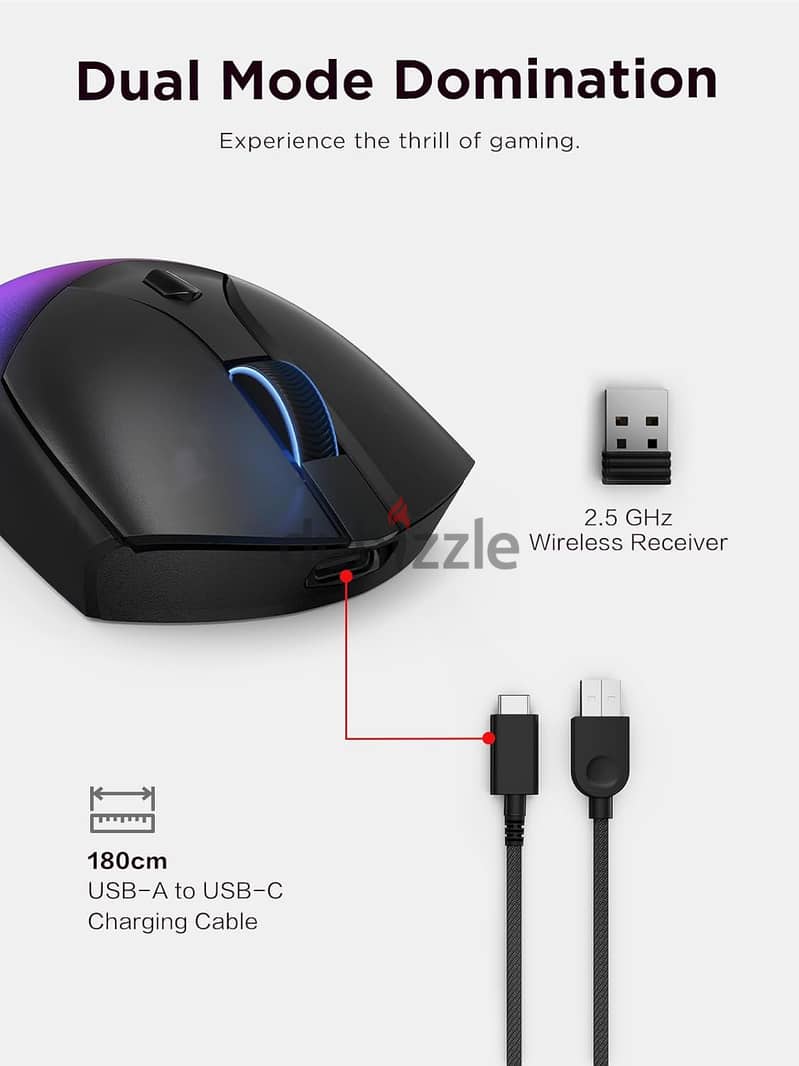 Lenovo Legion M410 Wireless RGB Gaming Mouse - Sealed New 2