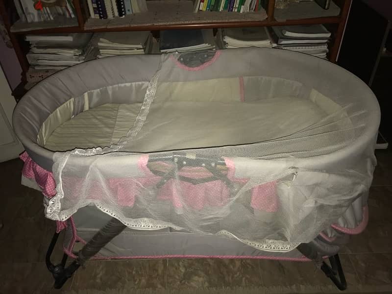 baby essentials stroller, high chair and crib 0