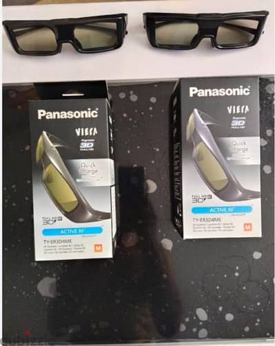 Panasonic 3D glasses for Panasonic 3D tv’s.  X2 pairs