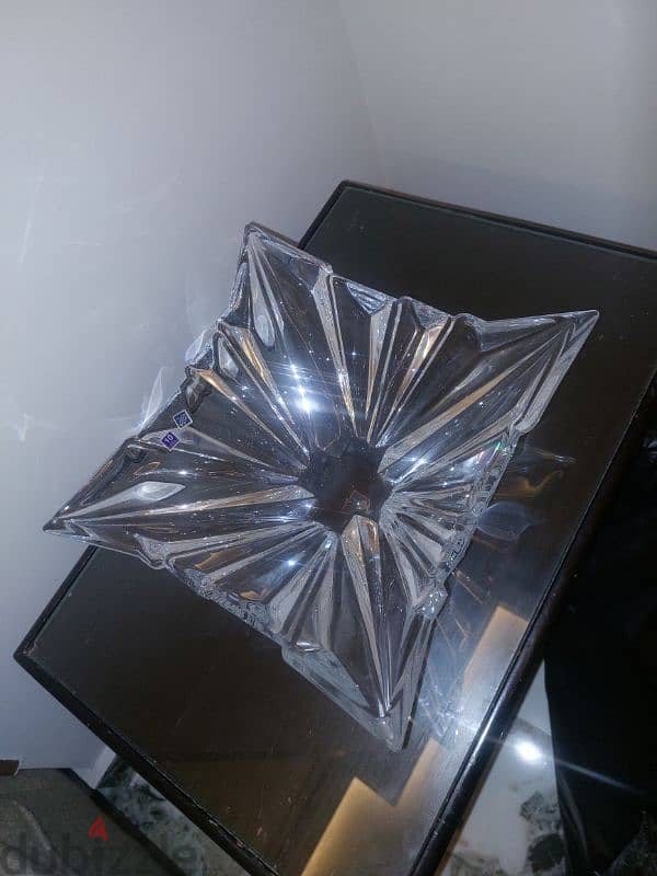 Bohemian crystal bowl " Princess cut " 1