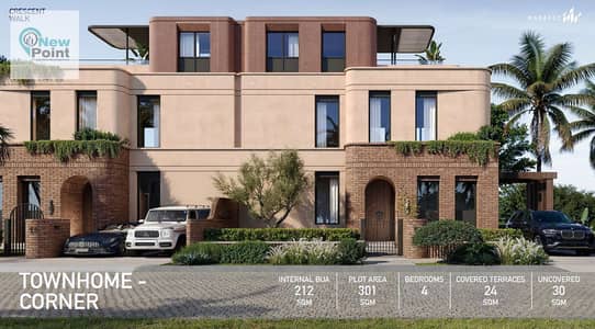 Twin house for sale from Marakez Company in the compound Crescent walk New Cairo