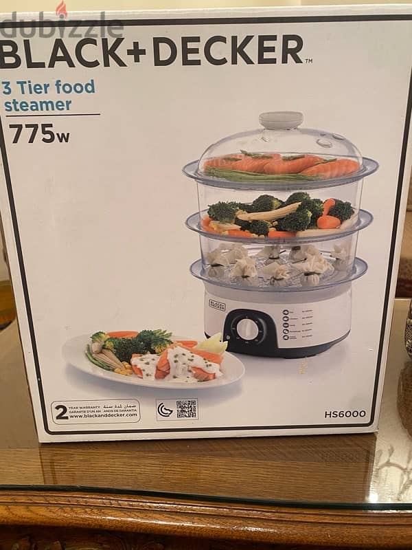 A Black+Decker with 3 Tier food steamer 1