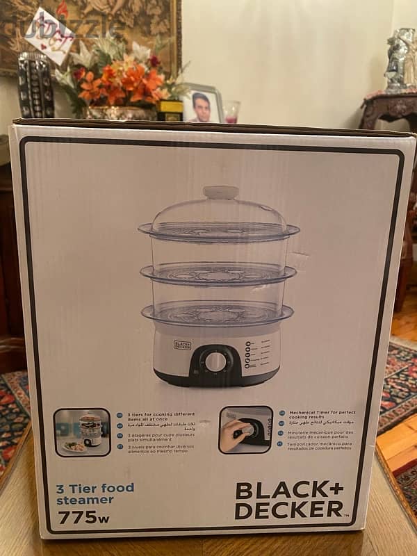 A Black+Decker with 3 Tier food steamer 2