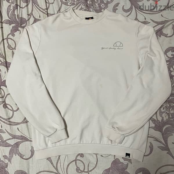 ELLESSE sweatshirt with logo in off white 0