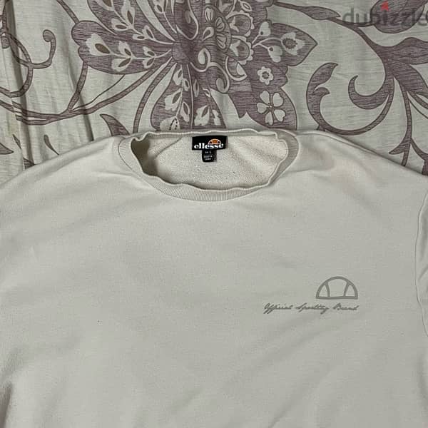 ELLESSE sweatshirt with logo in off white 3