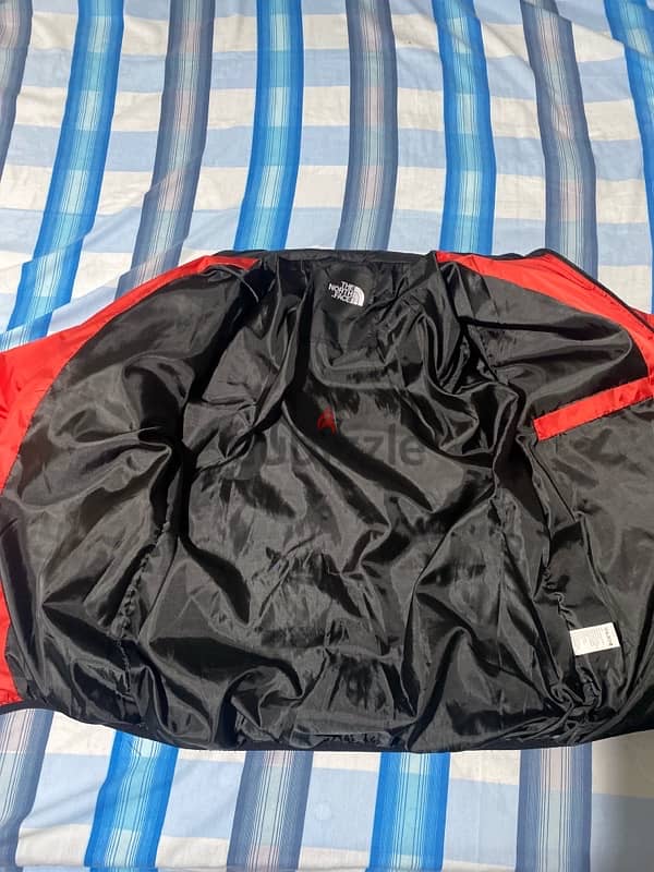 Red & Black North Face puffer jacket 2