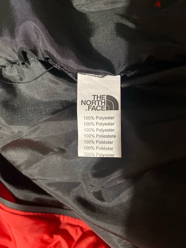 Red & Black North Face puffer jacket 3