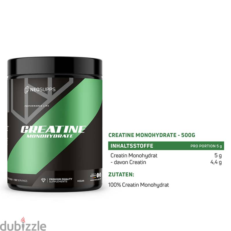 كرياتين ٥٠٠ جرام وارد المانيا  creatine monohydrate 500g 2