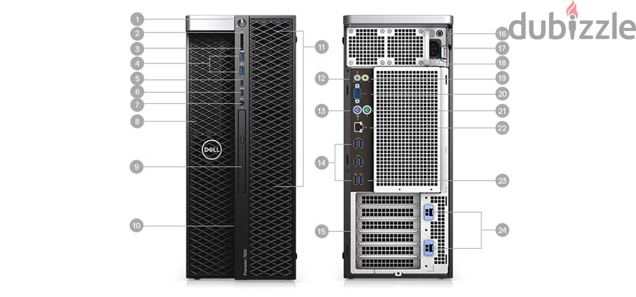 جهاز PC اوريجينال DELL T5820 Workstation Intel Xeon W2135 32GBram 9