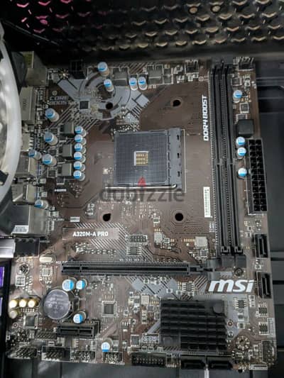 case 3 RGB fans MSI A320M-A Pro motherboard