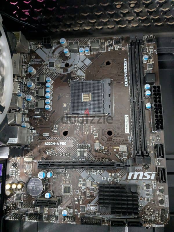 case 3 RGB fans MSI A320M-A Pro motherboard 0