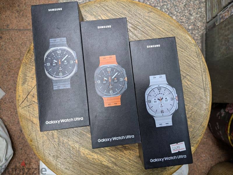 Galaxy Watch Ultra Silver Black Orange جديد متبرشم 0