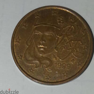 RARE! Mint error, France 5 Euro Cent 1999 .