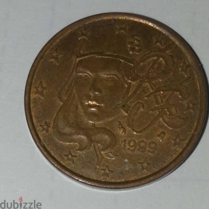 RARE! Mint error, France 5 Euro Cent 1999 . 0