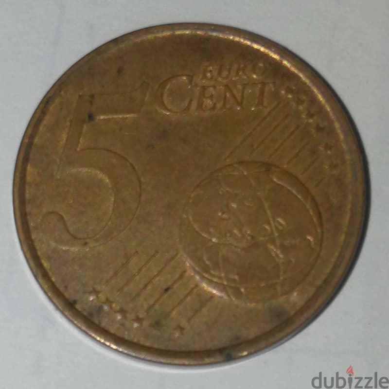 RARE! Mint error, France 5 Euro Cent 1999 . 1