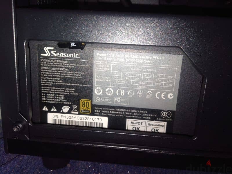 Power supply seasonic 520w 80+ Bronze 0