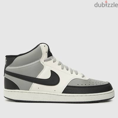 Nike court vision mid trainers in black & grey