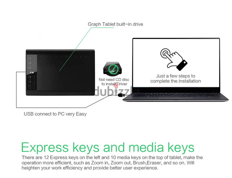 Graphic tablet أداة المحترفين لإبداع تصاميم دقيقة ومذهلة! 1