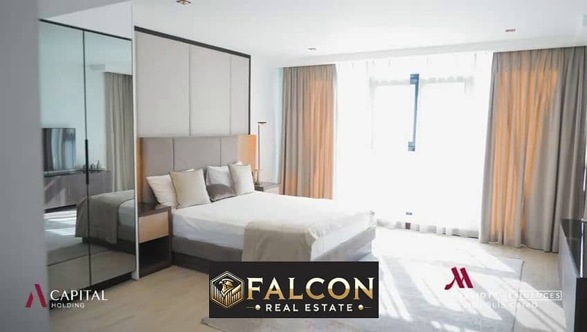 With a 10% down payment, own a fully finished hotel apartment with Acs  in the Marriott Residences, Heliopolis 0