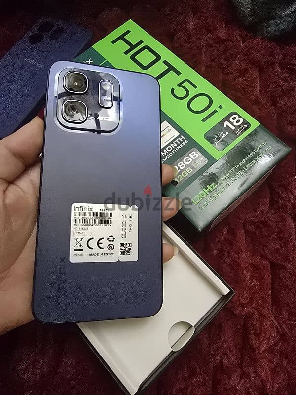 infinix hot 50i  لم يستخدم نهائي مع الضمان وجراب تصلي 4