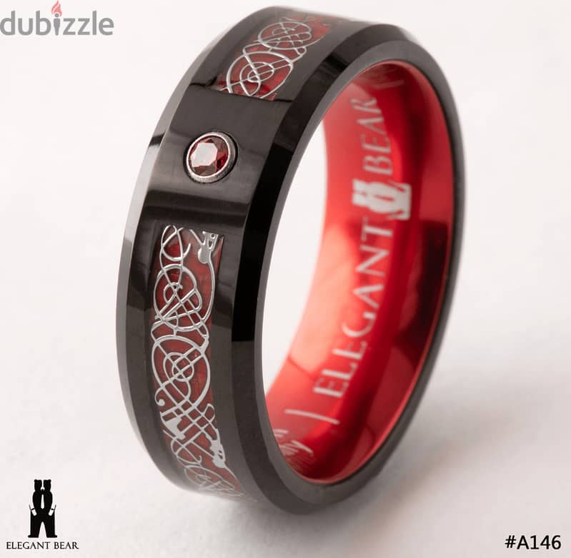 Red- ruby tungsten ring 1