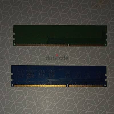 رامات DDR3 4GBx2 (إجمالي 8GB) بحالة ممتازة