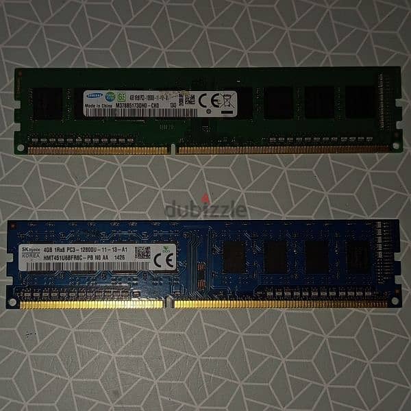 رامات DDR3 4GBx2 (إجمالي 8GB) بحالة ممتازة 1