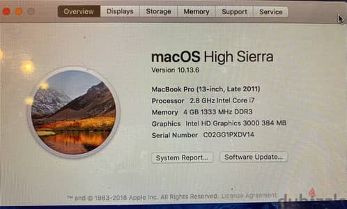 MacBook Pro, 13 inch late 2011